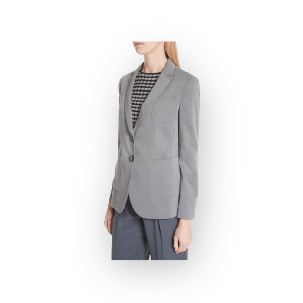 new Emporio Armani ⌘ Tailored Textured Patch Pocket Stretch Blazer ⌘ Mini Checks - Picture 15 of 17